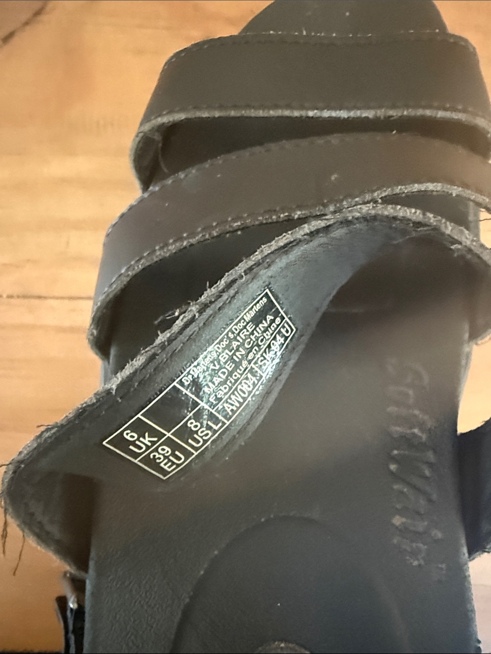 Doc Martens Blaire Sandals Black Sz 39 - Picture 5 of 5